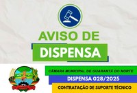 Aviso de Dispensa de Licitação nº 028-2025
