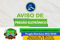Aviso de Licitação - Pregão Eletrônico nº 002-2025