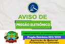 Aviso de Licitação - Pregão Eletrônico nº 002-2025