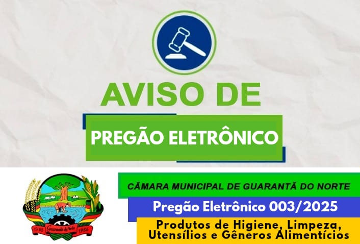 Aviso de Licitação - Pregão Eletrônico nº 003-2025